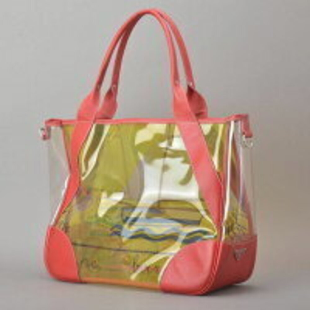 Prada vinyl ac red pools the shoulder bag Maf yachts clear leather tote resorts